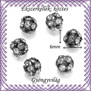 Ékszerkellék: köztes / díszítőelem / gyöngy BKÖ 1S 36-6f crystal 5db/csomag - gyöngy, ékszerkellék - fém köztesek - Meska.hu Ékszerkellék: köztes / díszítőelem / gyöngy BKÖ 1S 36-6f crystal 5db/csomag - gyöngy, ékszerkellék - fém köztesek - Meska.hu