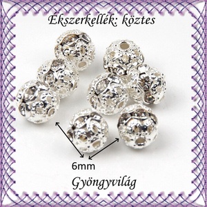 Ékszerkellék: köztes / díszítőelem / gyöngy BKÖ 1S 37-6e crystal  5db/csomag - kellékek & szerszámok - gyöngyfűzés kellékek - fém köztesek - Meska.hu