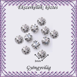 Ékszerkellék: köztes / díszítőelem / gyöngy BKÖ 2S 09-3 20db/csomag - kellékek & szerszámok - gyöngyfűzés kellékek - fém köztesek - Meska.hu