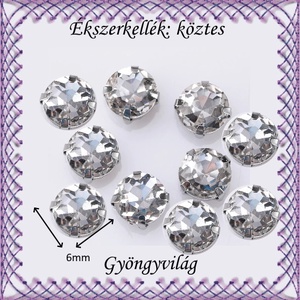 Ékszerkellék: köztes / díszítőelem / gyöngy BKÖ 2S 09-6 10db/csomag - kellékek & szerszámok - gyöngyfűzés kellékek - fém köztesek - Meska.hu