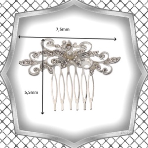 Ékszerek-hajdíszek, hajcsatok: Esküvői, menyasszonyi, alkalmi hajdísz ES-H-FÉ06e - esküvő - hajdísz - fésűs hajdísz - Meska.hu