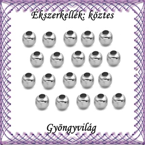 Ékszerkellék: köztes / díszítőelem / gyöngy BKÖ 1S 05-6r 20db/csomag, Kellékek & szerszámok, Gyöngyfűzés kellékek, Fém köztesek, Ékszerkészítés, Mindenmás, Ékszerkészítés, MESKA