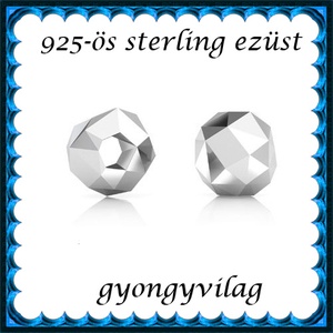 925-ös sterling ezüst ékszerkellék: köztes / gyöngy / dísz EKÖ 95 - gyöngy, ékszerkellék - egyéb alkatrész - Meska.hu