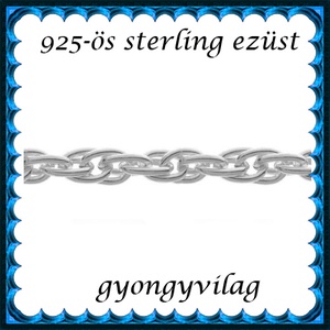 925-ös sterling ezüst ékszerkellék: lánc méterben 925 EL13-1,55e - kellékek & szerszámok - gyöngyfűzés kellékek - egyéb alkatrész - Meska.hu