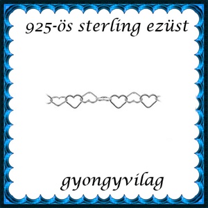 925-ös sterling ezüst ékszerkellék: lánc méterben EL01-3 - gyöngy, ékszerkellék - egyéb alkatrész - Meska.hu