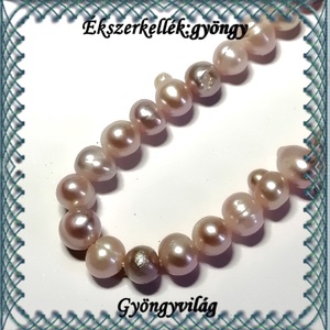 Ékszerkellék: igazgyöngy fűzér GYI-17 6-6,5mm mauve, Kellékek & szerszámok, Gyöngyfűzés kellékek, Igazgyöngy, Ékszerkészítés, Mindenmás, Ékszerkészítés, MESKA