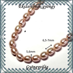 Ékszerkellék: igazgyöngy fűzér GYI-18 6,5-7mm mauve - kellékek & szerszámok - gyöngyfűzés kellékek - igazgyöngy - Meska.hu