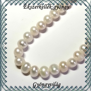 Ékszerkellék: igazgyöngy fűzér GYI-24 5,5-6mm fehér - kellékek & szerszámok - gyöngyfűzés kellékek - igazgyöngy - Meska.hu