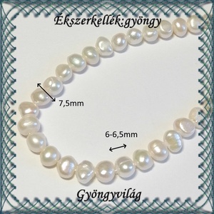 Ékszerkellék: igazgyöngy fűzér GYI-34 6-6,5mm fehér - kellékek & szerszámok - gyöngyfűzés kellékek - igazgyöngy - Meska.hu