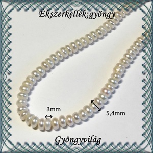 Ékszerkellék: igazgyöngy fűzér GYI-35 3mm fehér - kellékek & szerszámok - gyöngyfűzés kellékek - igazgyöngy - Meska.hu
