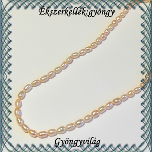 Ékszerkellék: igazgyöngy fűzér GYI-52 4,5-5mm barack, Kellékek & szerszámok, Gyöngyfűzés kellékek, Igazgyöngy, Ékszerkészítés, Mindenmás, Ékszerkészítés, MESKA