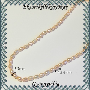 Ékszerkellék: igazgyöngy fűzér GYI-52 4,5-5mm barack - kellékek & szerszámok - gyöngyfűzés kellékek - igazgyöngy - Meska.hu