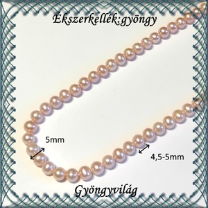 Ékszerkellék: igazgyöngy fűzér GYI-53 4,5-5mm mauve - kellékek & szerszámok - gyöngyfűzés kellékek - igazgyöngy - Meska.hu