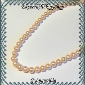 Ékszerkellék: igazgyöngy fűzér GYI-58 5-5,5mm barack, Kellékek & szerszámok, Gyöngyfűzés kellékek, Igazgyöngy, Ékszerkészítés, Mindenmás, Ékszerkészítés, MESKA