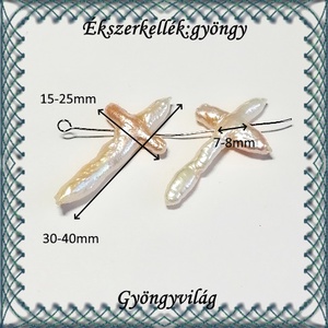 Ékszerkellék: igazgyöngy fűzér GYI-77 30-40mm, fehér, 4db / csomag - kellékek & szerszámok - gyöngyfűzés kellékek - igazgyöngy - Meska.hu