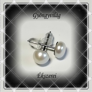 Édesvízi igazgyöngy fülbevaló SFEB-IGY02-6 több színben, Ékszer, Pötty fülbevaló, Fülbevaló, Ékszerkészítés, Gyöngyfűzés, gyöngyhímzés, Meska