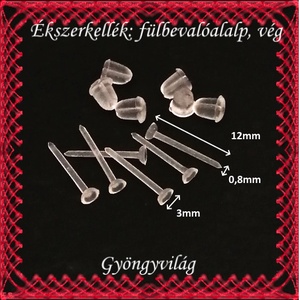 Ékszerkellék: fülbevaló alap BFK-SZ 01-3 mm 20pár/cs - gyöngy, ékszerkellék - egyéb alkatrész - Meska.hu