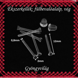 Ékszerkellék: fülbevaló alap BFK-SZ 01-2 mm 30pár/cs - gyöngy, ékszerkellék - egyéb alkatrész - Meska.hu