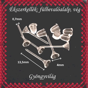 Ékszerkellék: fülbevaló alap BFK-SZ 01-4 mm 20pár/cs - kellékek & szerszámok - ékszerkellék - fülbevaló alap - Meska.hu