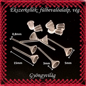 Ékszerkellék: fülbevaló alap BFK-SZ01-5x3 mm 20pár/cs - kellékek & szerszámok - ékszerkellék - fülbevaló alap - Meska.hu