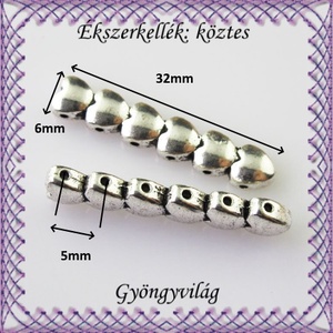 Ékszerkellék: köztes / díszítőelem / gyöngy BKÖ 6S 01 2db/csomag - gyöngy, ékszerkellék - fém köztesek - Meska.hu