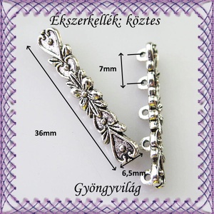 Ékszerkellék: köztes / díszítőelem / gyöngy BKÖ 5S 04 4db/csomag - kellékek & szerszámok - gyöngyfűzés kellékek - fém köztesek - Meska.hu