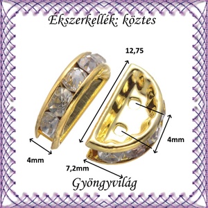 Ékszerkellék: köztes / díszítőelem / gyöngy BKÖ 2S 10a 5db - kellékek & szerszámok - gyöngyfűzés kellékek - fém köztesek - Meska.hu
