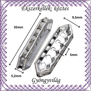 Ékszerkellék: köztes / díszítőelem / gyöngy BKÖ 5S 03-35e 6db - gyöngy, ékszerkellék - fém köztesek - Meska.hu