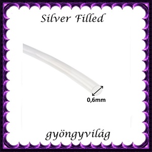 925-ös sterling ezüst ékszerkellék: huzal SFH 0,6mm-es 1cm - kellékek & szerszámok - gyöngyfűzés kellékek - egyéb alkatrész - Meska.hu