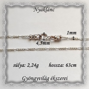 925-ös sterling ezüst lánc SSZ EÜL 03-63 - ékszer - nyaklánc - párhuzamos nyaklánc - Meska.hu 925-ös sterling ezüst lánc SSZ EÜL 03-63 - ékszer - nyaklánc - párhuzamos nyaklánc - Meska.hu
