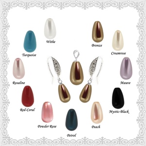 Swarovski félig fúrt csepp 925-ös sterling ezüst SSZE-SW 11-15mm-es ezüst láccal, Ékszer, Ékszerszett, Ékszerkészítés, Gyöngyfűzés, gyöngyhímzés, Meska