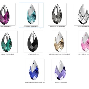 Ékszerkellék: Swarovski kristály csepp 18mm-es medál több színben SW6565-18 - kellékek & szerszámok - gyöngyfűzés kellékek - swarovski kristályok - Meska.hu