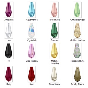 Ékszerkellék: Swarovski kristály csepp 12mm-es medál több színben 6530 - kellékek & szerszámok - gyöngyfűzés kellékek - swarovski kristályok - Meska.hu