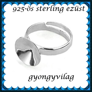925-ös sterling ezüst gyűrű alap EGY 05-14 állítható méret - gyöngy, ékszerkellék - fém köztesek - Meska.hu 925-ös sterling ezüst gyűrű alap EGY 05-14 állítható méret - gyöngy, ékszerkellék - fém köztesek - Meska.hu