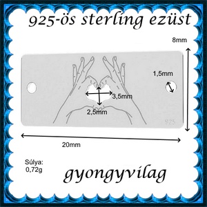 925-ös sterling ezüst ékszerkellék: gravírozható lap EGL 01e - gyöngy, ékszerkellék - fém köztesek - Meska.hu 925-ös sterling ezüst ékszerkellék: gravírozható lap EGL 01e - gyöngy, ékszerkellék - fém köztesek - Meska.hu