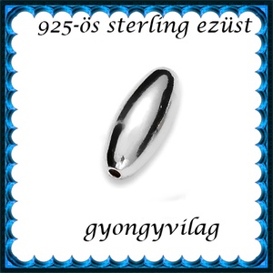 925-ös sterling ezüst ékszerkellék: köztes / gyöngy / dísz  EKÖ 27-4 4x10, Kellékek & szerszámok, Gyöngyfűzés kellékek, Fém köztesek, Ékszerkészítés, Ékszerkészítés, MESKA