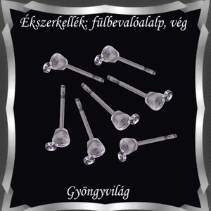 Ékszerkellék: fülbevalóalap bedugós BFK-SZ02 szilikon 3pár - Meska.hu