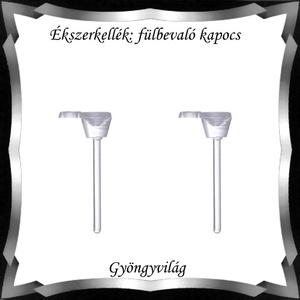 Ékszerkellék: fülbevalóalap bedugós BFK-SZ02 szilikon 3pár - kellékek & szerszámok - gyöngyfűzés kellékek - egyéb alkatrész - Meska.hu