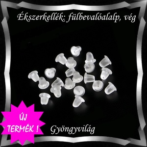 Ékszerkellék: fülbevaló vég/shift BFK-SZ05-4x4 szilikon  40db - kellékek & szerszámok - gyöngyfűzés kellékek - egyéb alkatrész - Meska.hu
