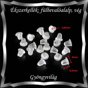 Ékszerkellék: fülbevaló vég/shift BFK SZ05-4x4,5 szilikon 80db - gyöngy, ékszerkellék - egyéb alkatrész - Meska.hu Ékszerkellék: fülbevaló vég/shift BFK SZ05-4x4,5 szilikon 80db - gyöngy, ékszerkellék - egyéb alkatrész - Meska.hu