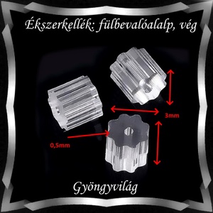 Ékszerkellék: fülbevaló vég/shift BFK-SZ 06-3x3 szilikon 80db - gyöngy, ékszerkellék - egyéb alkatrész - Meska.hu