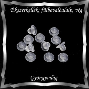 Ékszerkellék: fülbevaló vég/shift BFK-SZ 07-6x7 szilikon  40pár/csomag - gyöngy, ékszerkellék - egyéb alkatrész - Meska.hu