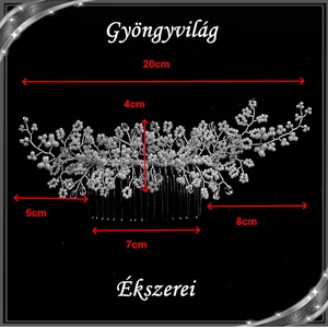 Ékszerek-hajdíszek, hajcsatok: Esküvői, menyasszonyi, alkalmi hajdísz S-H-FÉ04e - esküvő - hajdísz - kontydísz & hajdísz - Meska.hu