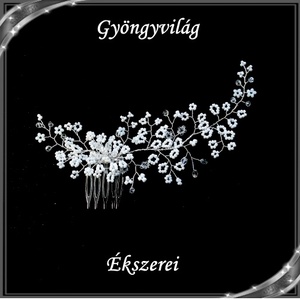 Ékszerek-hajdíszek, hajcsatok: Esküvői, menyasszonyi, alkalmi hajdísz S-H-FÉ05e - esküvő - hajdísz - fésűs hajdísz - Meska.hu