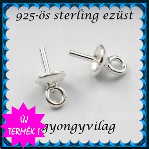  925-ös ezüst medálkapocs EMK 07-4  2db/csomag  , Kellékek & szerszámok, Ékszerkellék, Medáltartó, medálkapocs, Ékszerkészítés, Ékszerkészítés, MESKA