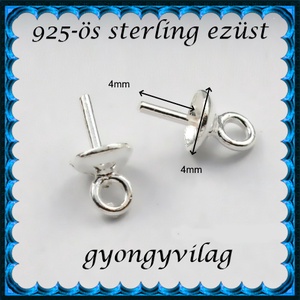  925-ös ezüst medálkapocs EMK 07-4  2db/csomag   - kellékek & szerszámok - ékszerkellék - medáltartó, medálkapocs - Meska.hu