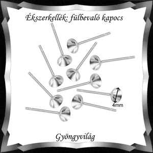 Ékszerkellék: fülbevaló alap BFK-B04-4e 10pár/cs - kellékek & szerszámok - ékszerkellék - fülbevaló alap - Meska.hu