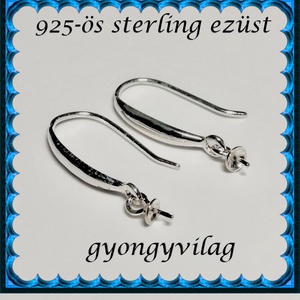 925-ös ezüst fülbevaló kapocs EFK A 94 - gyöngy, ékszerkellék - egyéb alkatrész - Meska.hu 925-ös ezüst fülbevaló kapocs EFK A 94 - gyöngy, ékszerkellék - egyéb alkatrész - Meska.hu