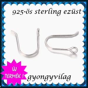 925-ös sterling ezüst ékszerkellék: fülbevalóalap akasztós EFK A 97r - gyöngy, ékszerkellék - egyéb alkatrész - Meska.hu 925-ös sterling ezüst ékszerkellék: fülbevalóalap akasztós EFK A 97r - gyöngy, ékszerkellék - egyéb alkatrész - Meska.hu