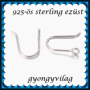 925-ös sterling ezüst ékszerkellék: fülbevalóalap akasztós EFK A 97r - gyöngy, ékszerkellék - egyéb alkatrész - Meska.hu 925-ös sterling ezüst ékszerkellék: fülbevalóalap akasztós EFK A 97r - gyöngy, ékszerkellék - egyéb alkatrész - Meska.hu